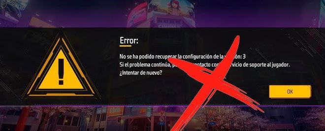 Errores del servidor avanzado Free Fire